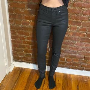 Madewell leather look coated Denim